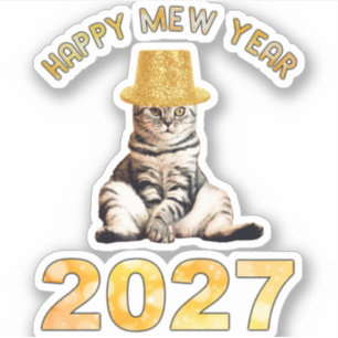 Sticker Bonne année Miaou 2027