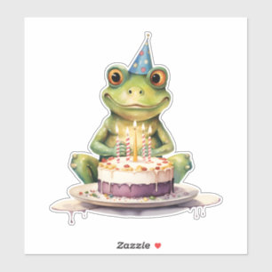 Sticker Bonne Anniversaire Funny grenouille