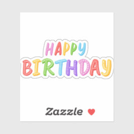 Sticker Bonne autocollante d'anniversaire