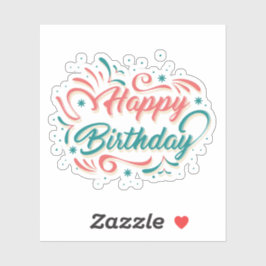 Sticker Bonne autocollante d'anniversaire