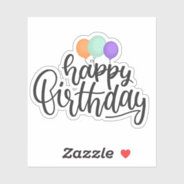 Sticker Bonne autocollante d'anniversaire