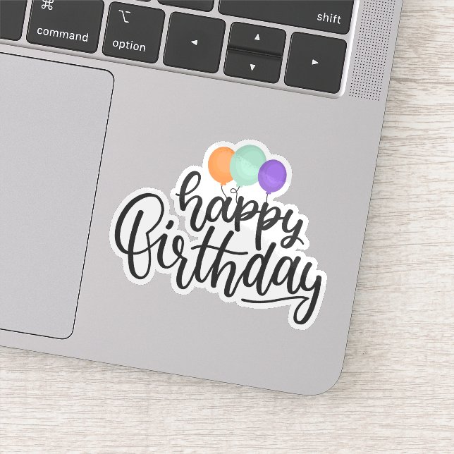 Sticker Bonne autocollante d'anniversaire (Détail)