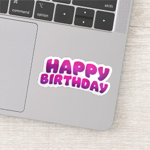 Sticker Bonne autocollante d'anniversaire