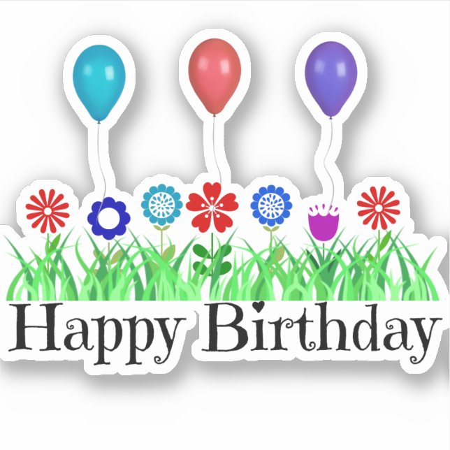 Sticker Bonne fête d'anniversaire (Devant)