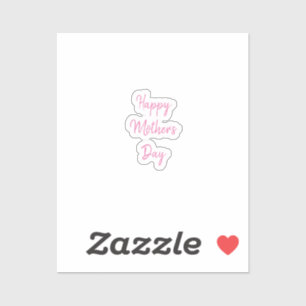 Sticker Bonne fête des mères rose simple moderne 2024