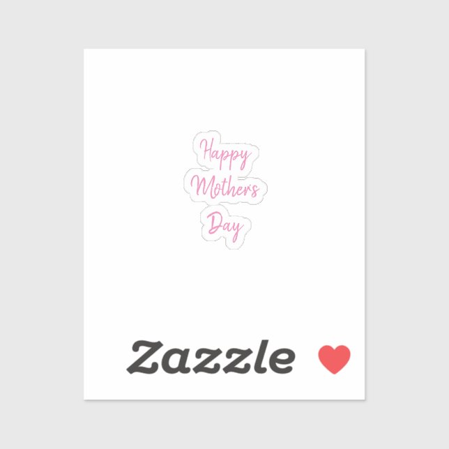 Sticker Bonne fête des mères rose simple moderne 2024 (Feuille)