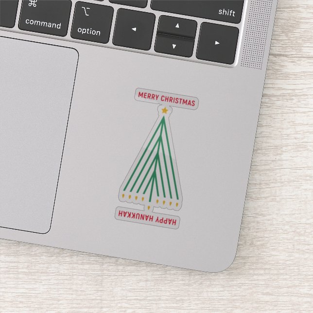 Sticker Bonne Hanoukka, Joyeux Noël (Détail)