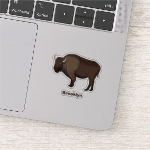 Sticker Bonne illustration de bison américain