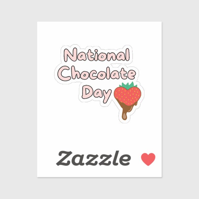 Sticker Bonne journée nationale du chocolat (Feuille)