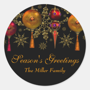 Sticker Bonnes Fêtes Festive Gem Bauble