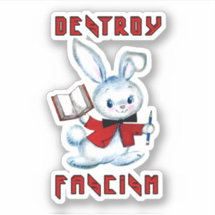 Sticker Bonnet rétro mignon - Détruire le fascisme