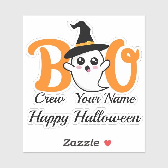 Sticker Boo Crew Witch Halloween famille appariement (Feuille)