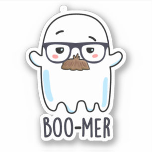 Sticker Boo-mer Cute Moyenne Age Ghost Pun