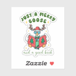 Sticker Book Lover Christmas Merry Goose