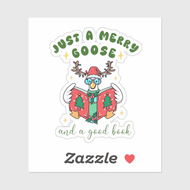 Sticker Book Lover Christmas Merry Goose (Feuille)