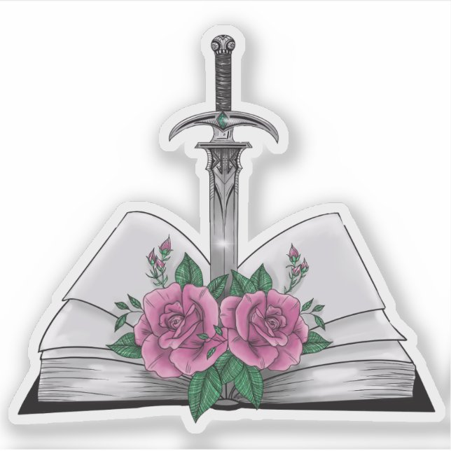 Sticker Book with sword and roses (Devant)