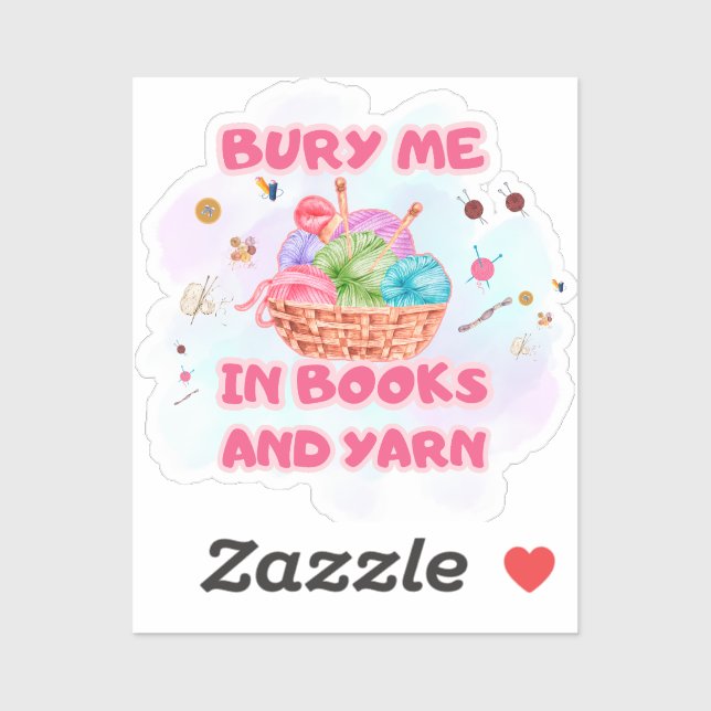Sticker Books and Yarn Crochet Basket Art (Feuille)