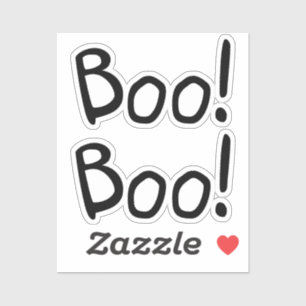 Sticker Boom noir mignon typographie manuscrite Halloween