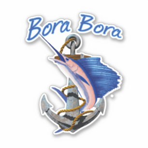 Sticker Bora Bora Pêche en mer profonde