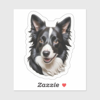 Sticker Bordure Collie