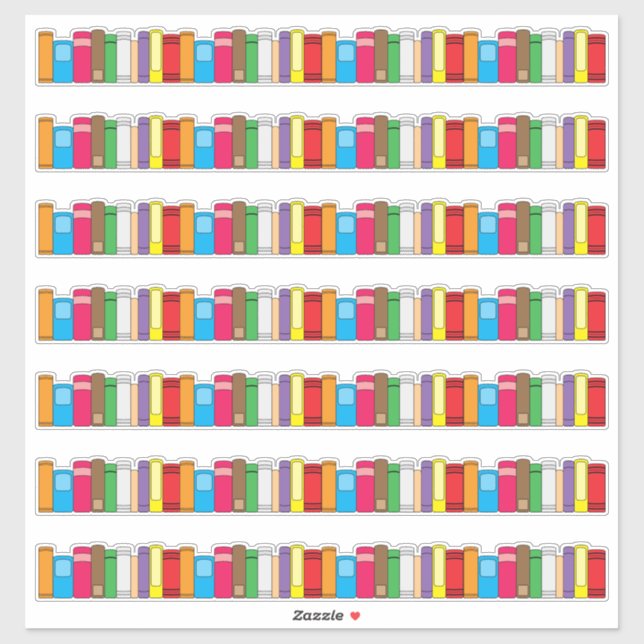 Sticker Bordure de ligne de livre 7 pièces (Feuille)