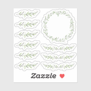 Sticker Bordures de planificateur de couronne verte de bra