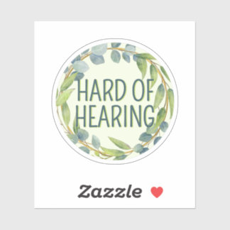 Sticker Botanical Hard of Hearing Green Deafness