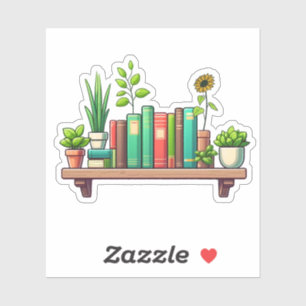 Sticker Botanique Botanique Bookish livre esthétique Lover