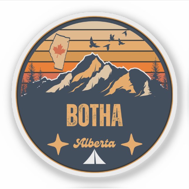 Sticker Botha, Alberta (Devant)