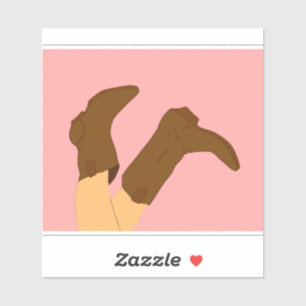 Sticker Bottes Cowboy