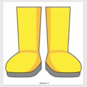 Sticker Bottes de pluie jaunes en caoutchouc