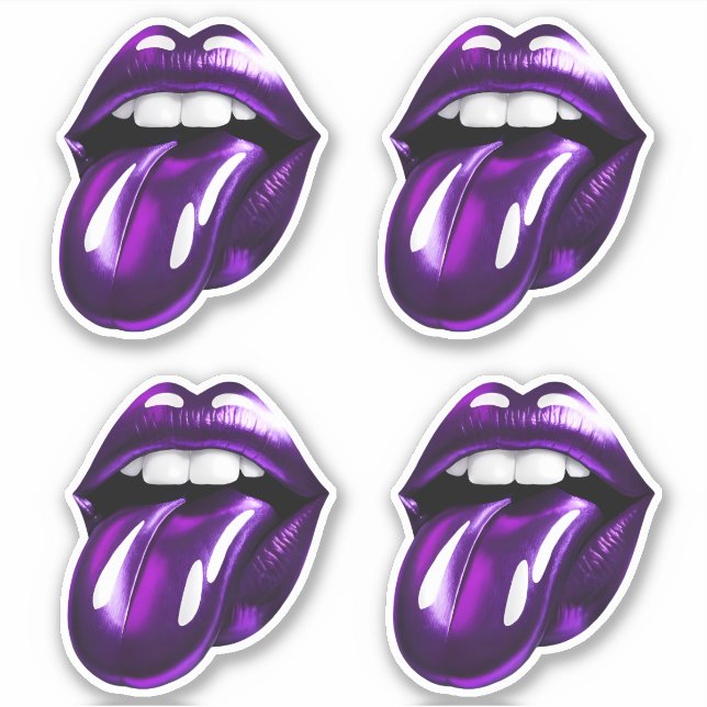 Sticker Bouche pourpre (Devant)