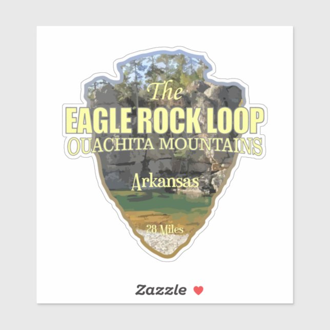 Sticker Boucle rocheuse d'aigle (flèche) (Feuille)