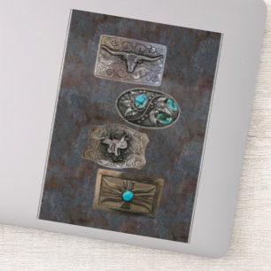 Sticker Boucles de ceintures sur acier inoxydable