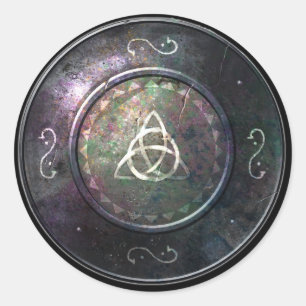 Sticker Bouclier Arrondi - Emblème Triquetra