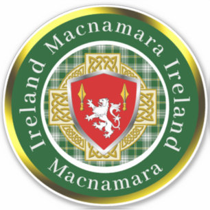 Sticker Bouclier de Macnamara & Croix celtique Personnalis