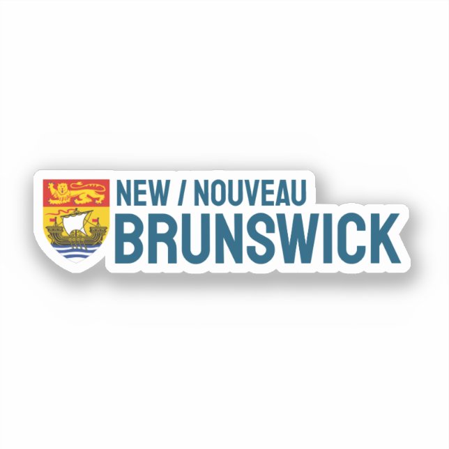 Sticker Bouclier du Nouveau-Brunswick, Canada (Recto)