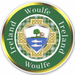 Sticker Bouclier irlandais/Croix celtique personnalisée