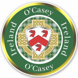 Sticker Bouclier irlandais O'Casey/Croix celtique personna