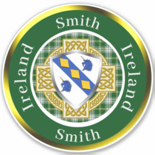 Sticker Bouclier irlandais Smith/Croix celtique Personnali
