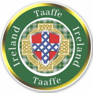 Sticker Bouclier irlandais Taaffe/Croix celtique personnal