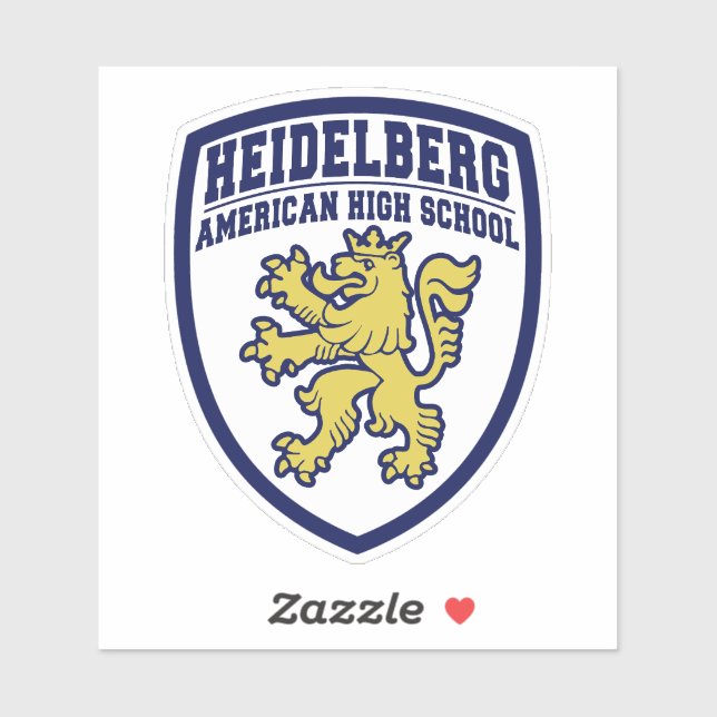 Sticker Bouclier lycéen américain Heidelberg (Feuille)