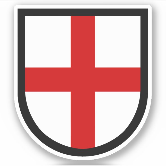 Sticker Bouclier Saint-Georges - Contour 1 vers le haut (Devant)