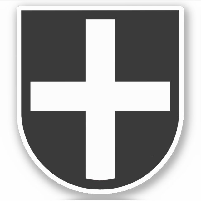 Sticker Bouclier Saint-Piran 1-haut - Contour (Devant)