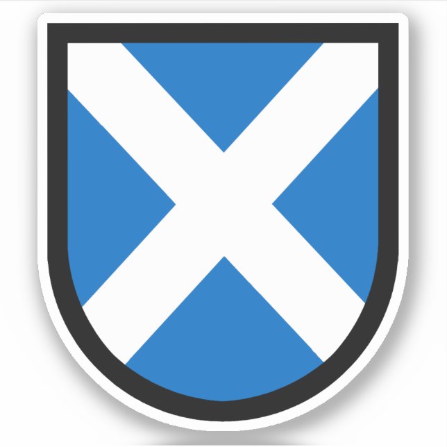 Sticker Bouclier St. Andrew - 1 Coupe de Contour Haut (Devant)