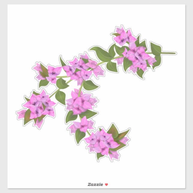 Sticker Bougainvillea decal (Feuille)