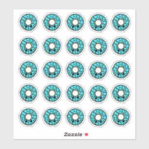 Sticker Bouillie avec glaçage Turquoise et arroses