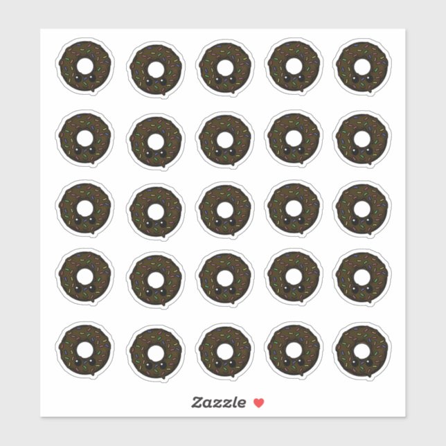 Sticker Bouillie de chocolat avec arrosages de glaçage au  (Feuille)