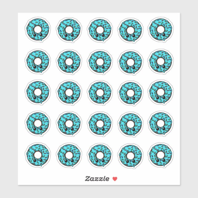 Sticker Bouillie de chocolat avec des arrosages de glaçage (Feuille)