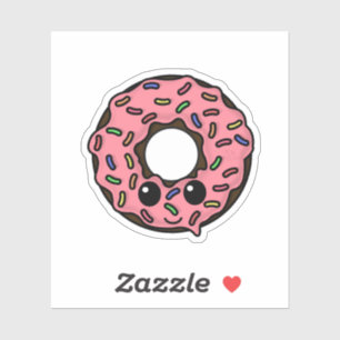Sticker Bouillie de chocolat avec glaçage rose et arroses
